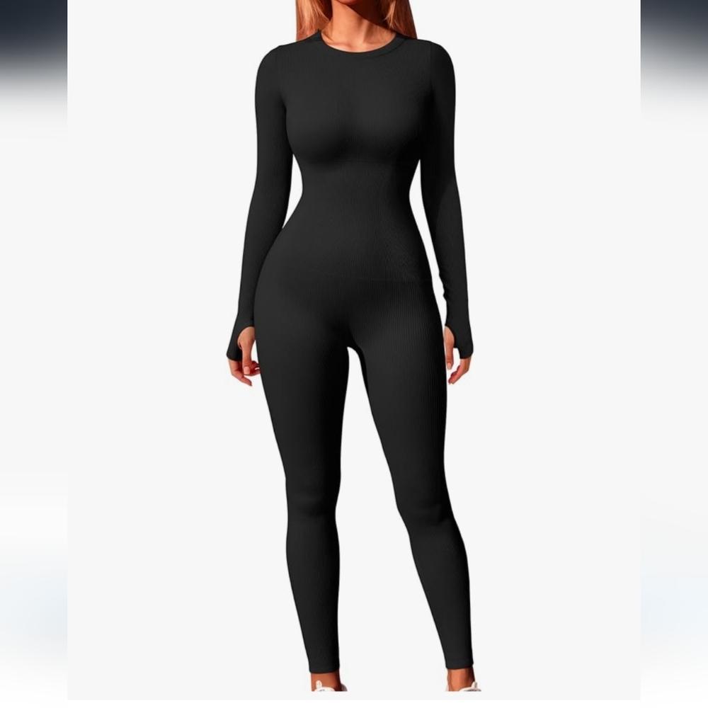 Womens Athletic Ribbed Jumpsuits Activewear